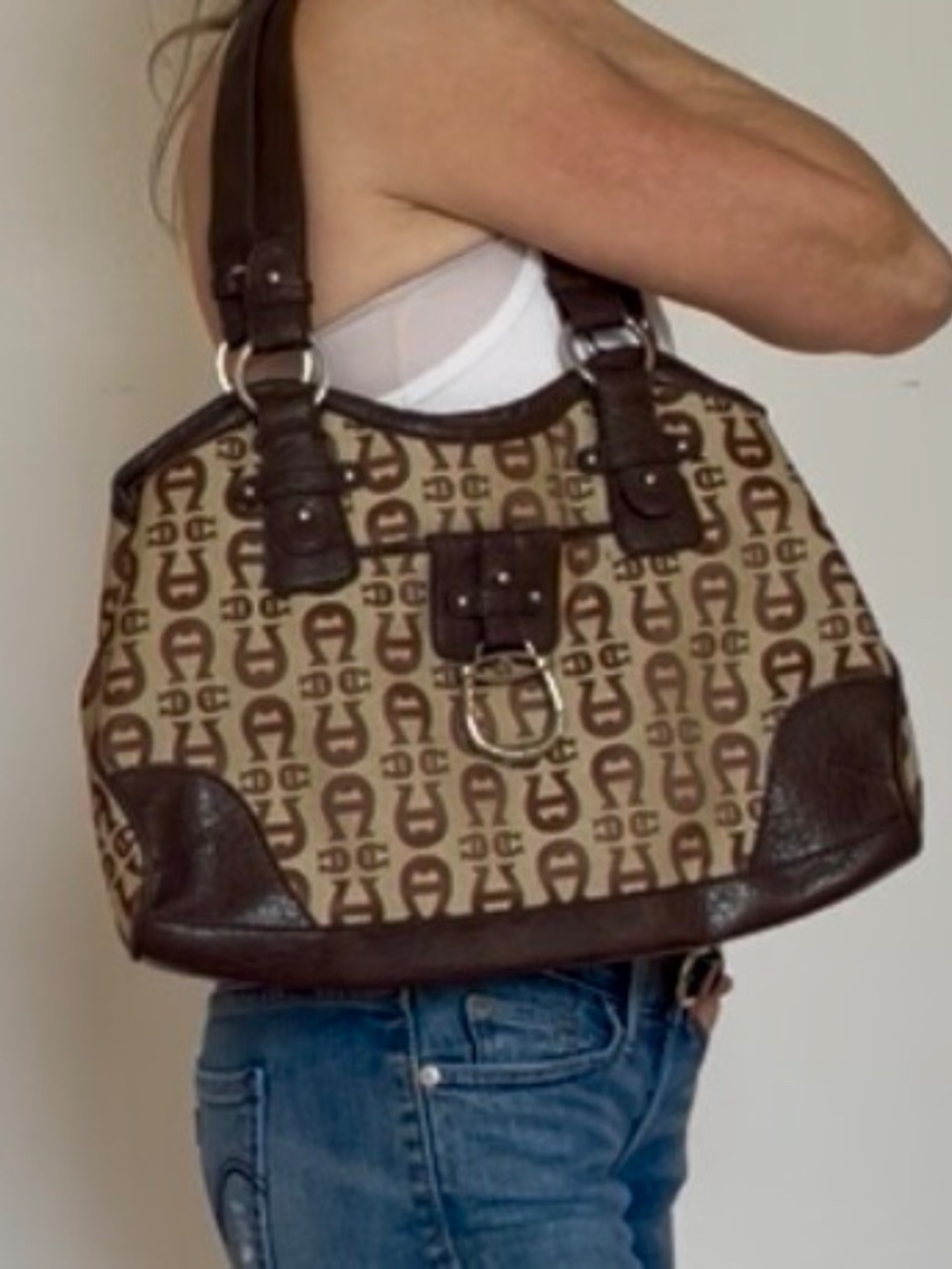Etienne Aigner Signature Monogram Shoulder Bag